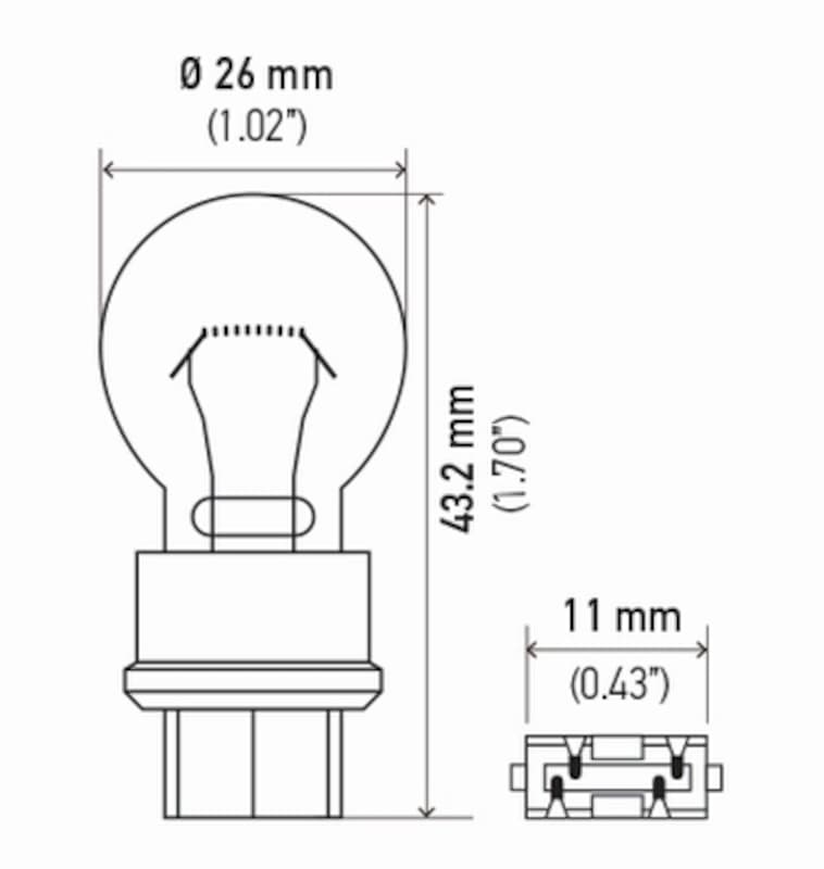 HELLA Tail Lamp Bulb 3157