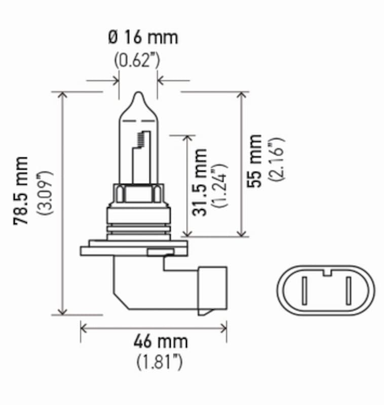 HELLA Headlamp Bulb 9005