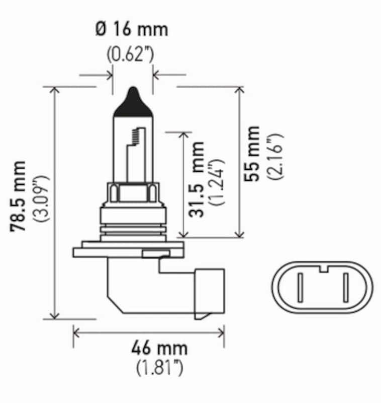 HELLA Fog / Driving Light Bulb 9006